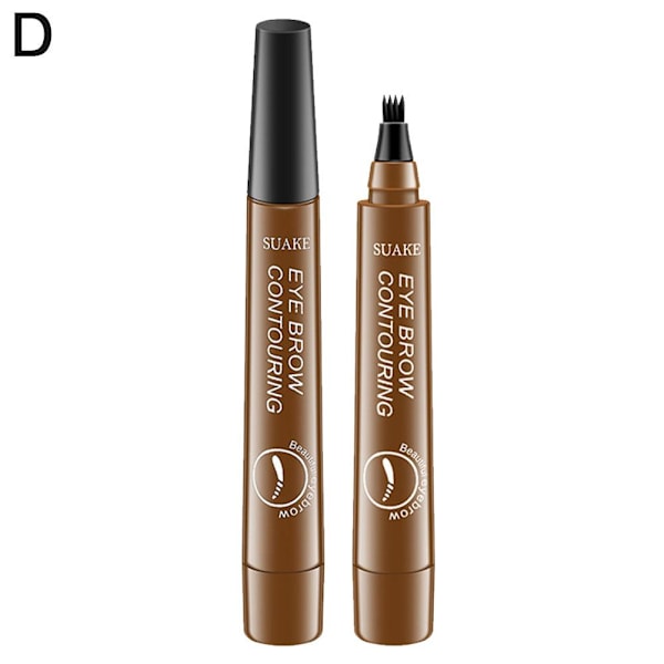 Ögonbrynspenna Långvarig Vattentät Ögonbrynspenna Gaffelformad Ögonbryn Flytande Penna Öga Fyra H9o3 Light brown one size