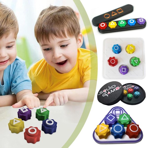 Squid Game 2 Gonggi Stenar 3D-Printade Koreanska Traditionella Jack St C 1set