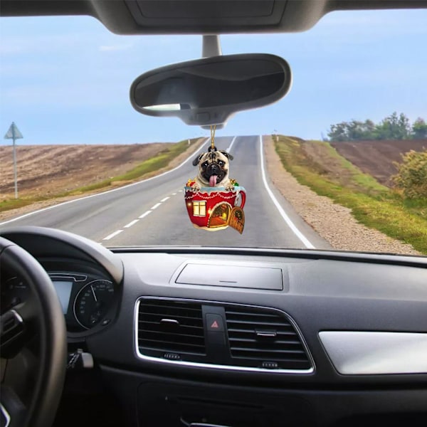 Bil Julgransprydnader Söt Hund Hänge Hem Dekoration Julgran Hängande T5S9 E One size