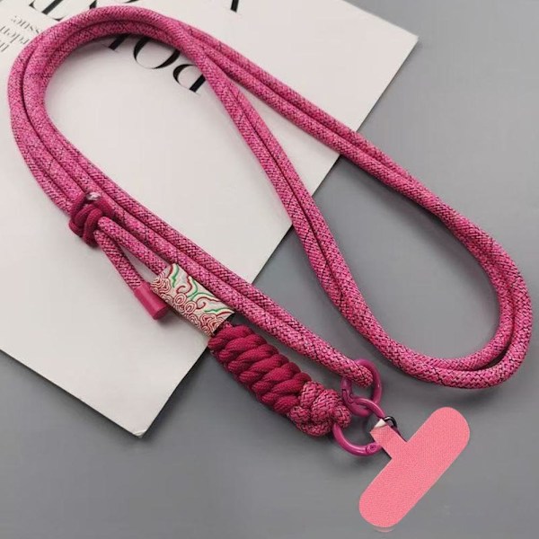 Universal Flätad Telefon Lanyard Rem Anti-förlorad Lanyard Rem Fo Red tone Lanyard and clips