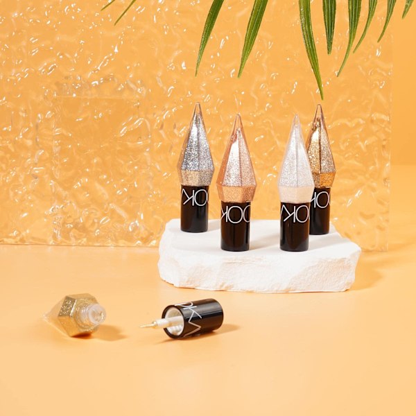 Glitter Eyeliner Flytande Skimmer Ögonpenna Långvarig Makeup Glittrig Öga K6J6 gold One-size