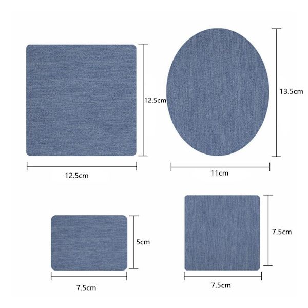 20 st 5 Färger DIY Stryk på Denim Tyg Lappar för Kläder Jeans Reparation