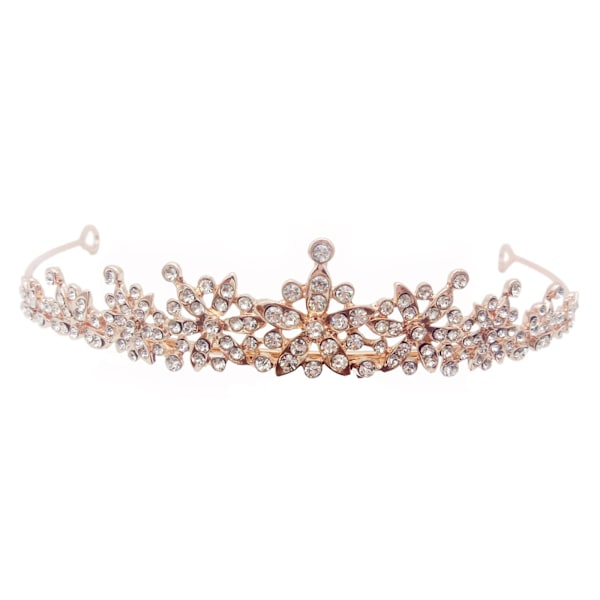 Silver Bridal Tiara med Faux Pearl Crystal och Rhinestone Accen 3 silver