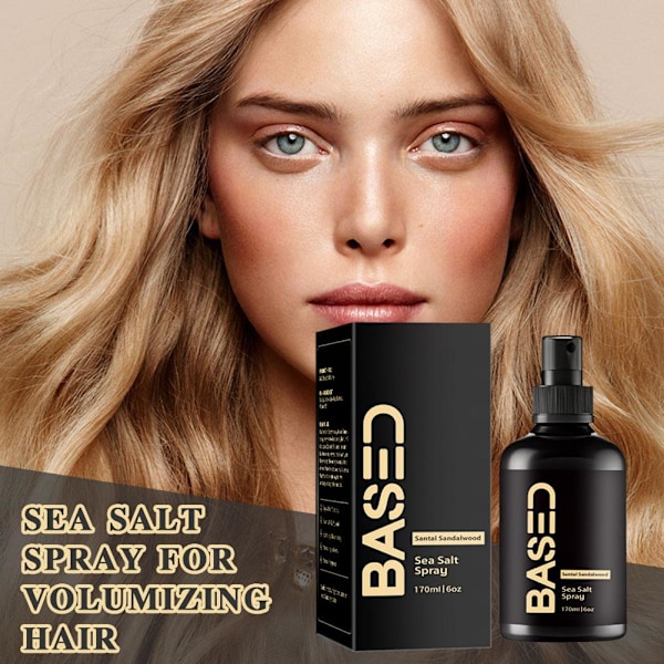 1 st Havssaltsspray för naturlig, lätt stadga, låg glans 170 ml Svart ~2025!
