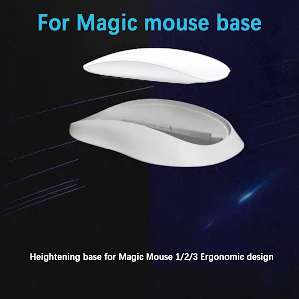 Trådlös laddningsbas för Magic Mouse 2 Öka höjden Ergonomisk white For magic mouse 1/2/3