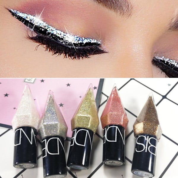 Glitter Eyeliner Flytande Skimmer Ögonpenna Långvarig Makeup Glittrig Öga K6J6 ivory One-size