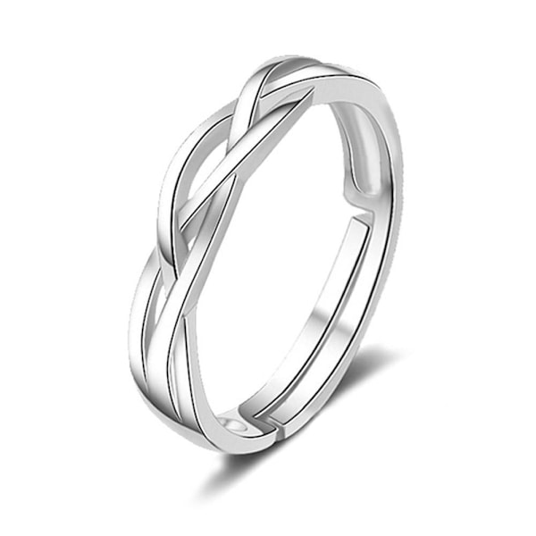 Parringar Kristall Par Bröllop Justerbara Ringar Smycken✨4 Z5M2 A One size