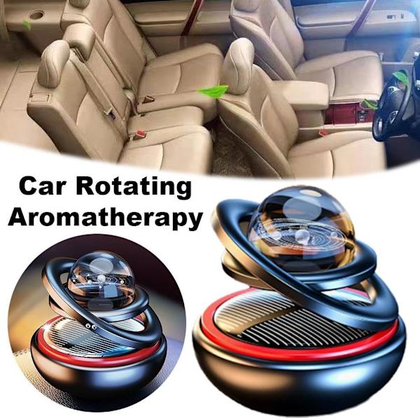 Bil Luftfräschare Solenergi, Soldriven Bil Luftfräschare & Aromspridare, Roterande Luftrenare för Bilinteriör, Automatisk Rotation Red One size
