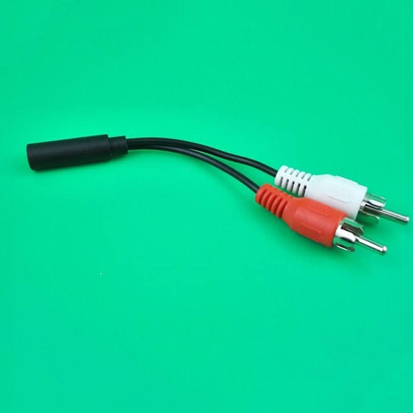 3,5 mm ljudjack hona till 2 x Phono RCA hane stereokontakt hållbar-