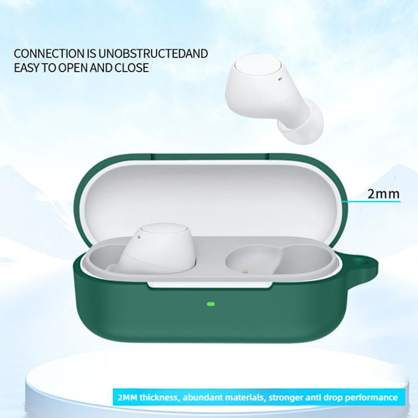 Lämplig för WF-C510 Hörlursfodral Silikonfodral Laddningsfack ь& O2Z7 Blue 1set