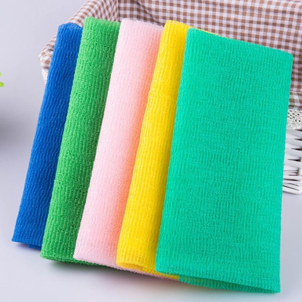 30*90cm Nylon Mjuk Bad Kroppstvätt Handduk Skrubb Bad Exfolierande E4G6 A5U0