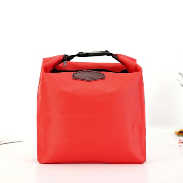 Bärbar Termisk Isolerad Kylväska Lunch Förvaringsväska Vattentät Picknickväska red One-size