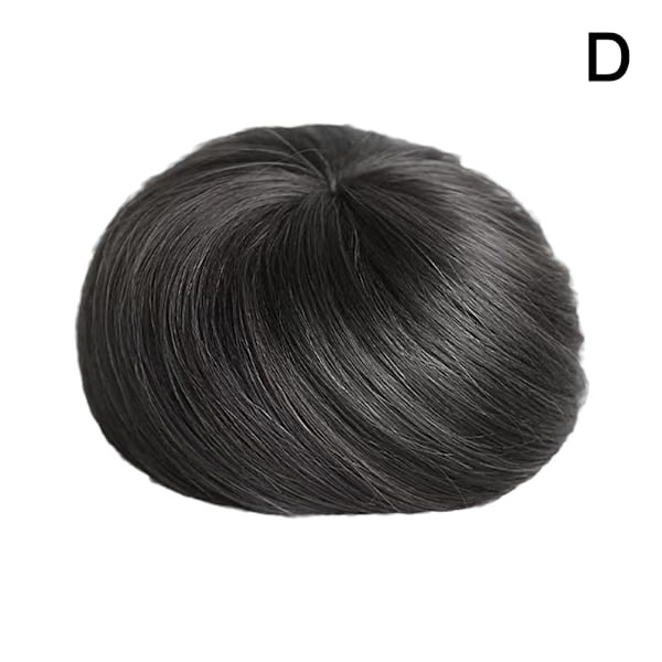 Syntetisk Chignon Donut Roller Hårdelar Elastisk Blond Bun Hai dark black 1pcs