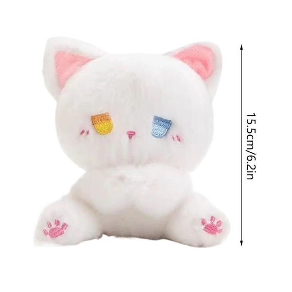 Fashion Emo Kitten Plysch Björn Docka Leksak Tecknad Fluffigt Djur Gosig Samlarobjekt Stoppad T2v1 Golden eyes 1pcs