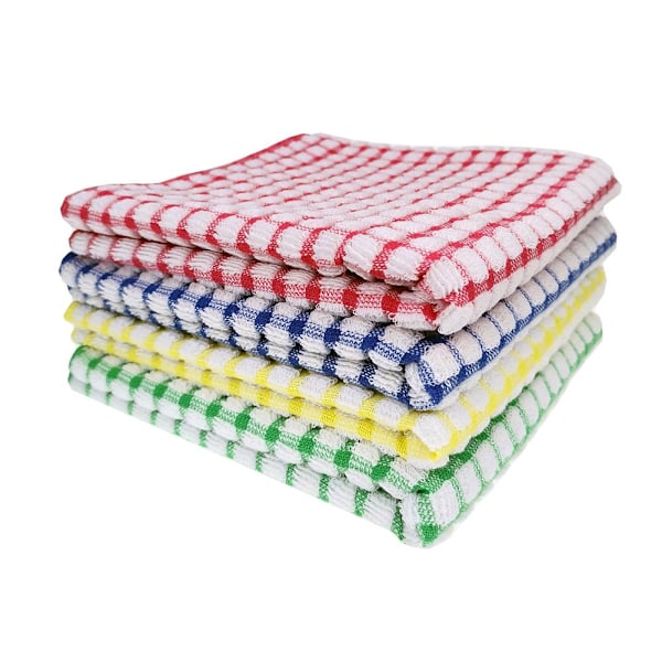4 st Köksdukar 30x30cm Bomull Kök Tvätt Disktrasor Set S7O7
