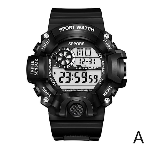 Digital Lysande Unisex Sport Vattentät Klocka Herrklockor Mode Damarmbandsur A7K9 Red One size