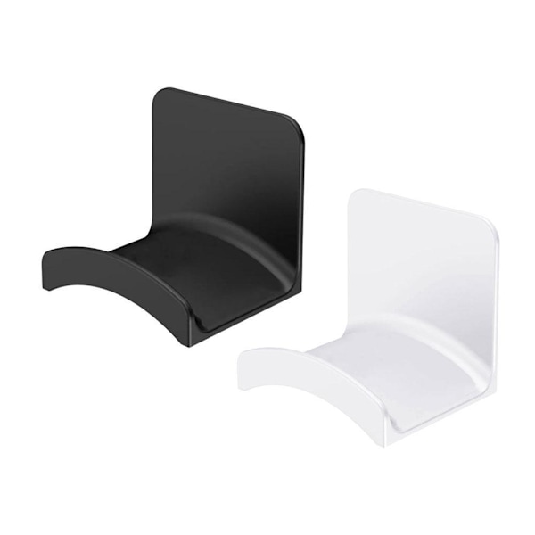 1x Hörlurshängare Under Skrivbord Krok Headset Display Ny Väggmonteringshållare -AU.  White 2pcs