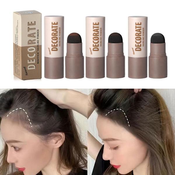 Maffick Naturligt Förskönande Hårfästepuder För Styling Vattentätt Svettsäkert Icke-Fällande D2n2 dark brown 1pcs