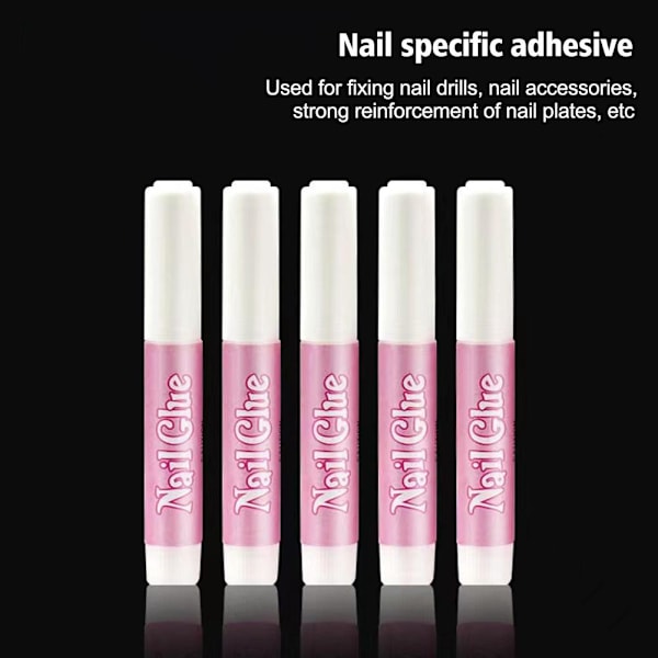 Nagelkonstverktygssats Nagelgelélim DIY-set Filremsa för nybörjare^ C7V5 setA 4pcs