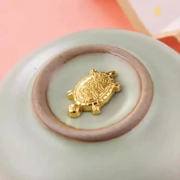 Mini Gyllene Pengasköldpadda Välsignelser och Lyckobringande Tillbehör ]_ Q9G2 T7R6 L2B4 Sensoji Temple onesize