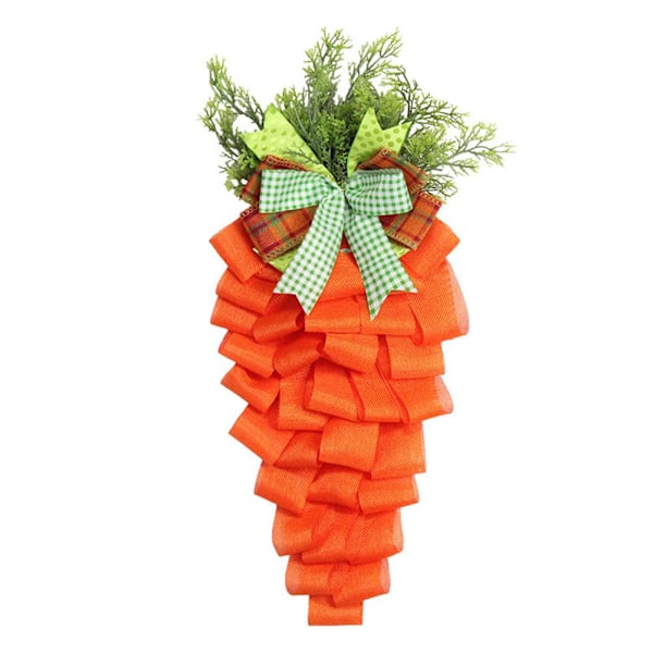 GINTBN Påskmorotskrans för ytterdörr, 55 cm orange morot