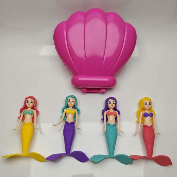 Dykning Roterande Stigande Sjöjungfru Set Barn Pool Lek Skatt H Pink 1pcs