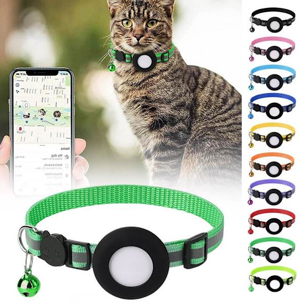 Säkerhetskoppel Kattunge Halsband Snabbkoppling Reflex US Vis HOT Bell L2S2 Fluorescent green 1pcs