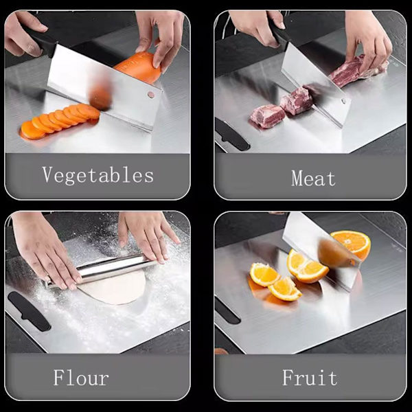 Yamato Skärbräda, Dubbelsidig Livsmedelsgodkänd Köttskärbräda för Kök~ SilveryC L