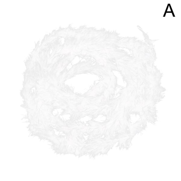 Kalkonfjäderremsa Fluffig Boa 2M Dam Party Bröllopsdekor DIY Hantverk. red one-size