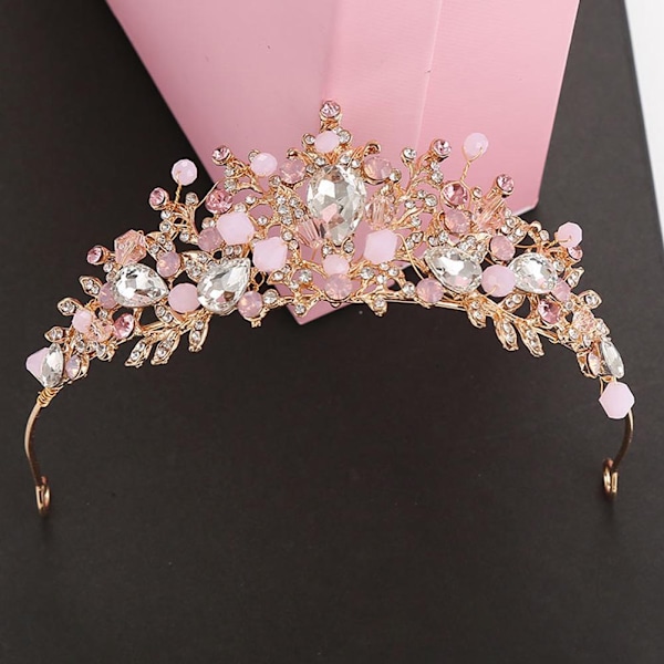 Kristalltiara Krona Prinsessdräkt Hårband Brudaccessoarer Bröllopspresent Fjärilssmycken D2B9