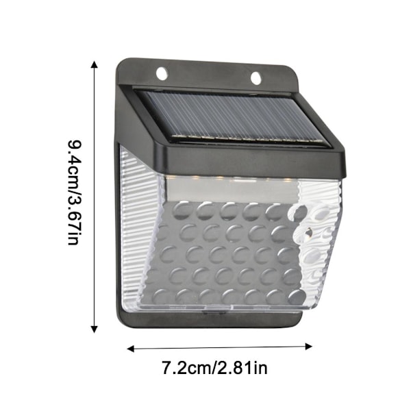 Solarlampor Utomhus Trädgård Hem Super Stark Kropp Led Gatutrappa Vattentät Belysning Q1w6 White light 1pcs