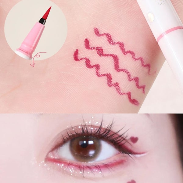 Färgglad Flytande Eyeliner Penna Makeup Vattentät Långvarig Matt Eyeliner P O9F6 05 # You Mist Red 1.5g