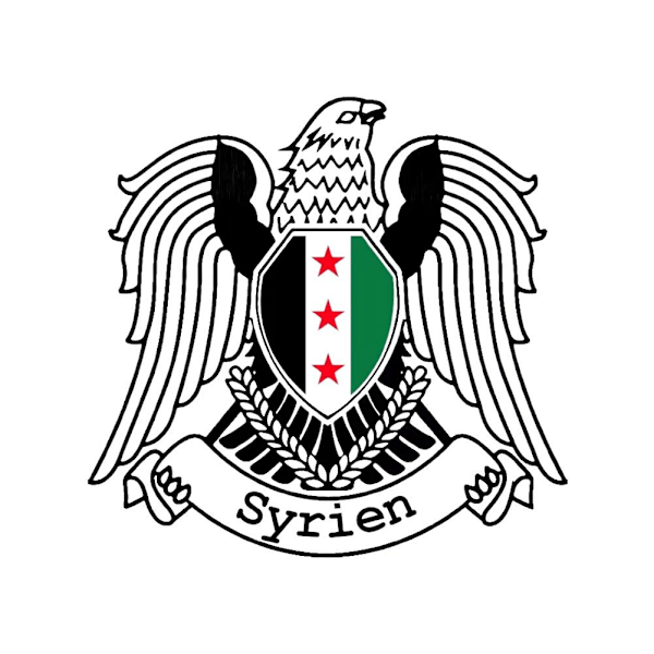 Syrien Flagga Syrisk Vapen Multi Storlekar Bildekal Självhäftande VBest V5P9 B18x17cm One size
