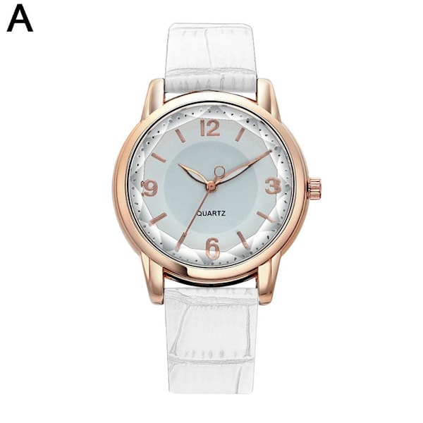 Nytt Mode Casual Dam Quartz Klocka PU Läder Färg Armband Flicka Urtavla Klocka Studentpresenter O0X5 Blue One size