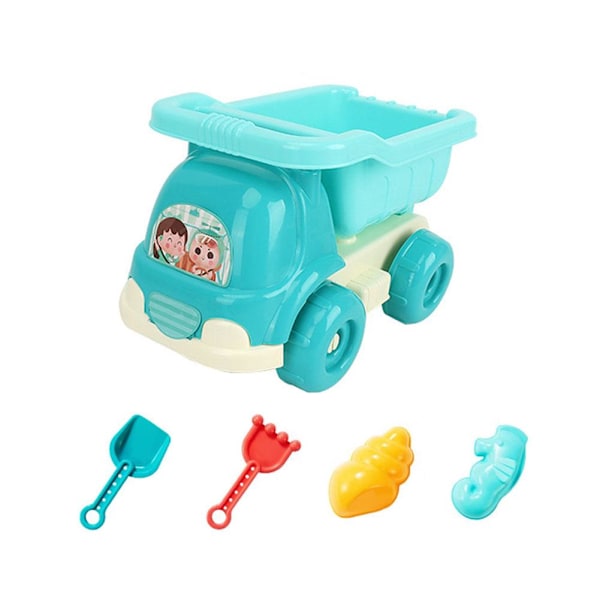 Sommarstrandleksaker Kit för barn Sandset Strandspel Leksak Hinkar Spadar Verktyg D8L4 5pcs 1set
