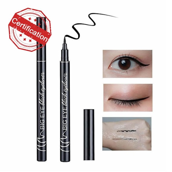 Flytande Eyeliner Penna Vattentät och Svettsäker Långvarig Kladdfri och Eyeliner Inte O2E9