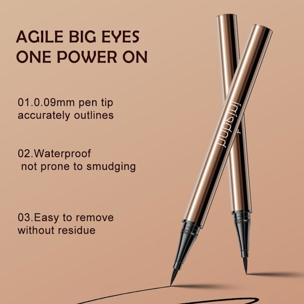 Svart Eyeliner Penna Vattentät Kladdfri Lämplig För Nybörjare D4y2 01 # Black 1ml