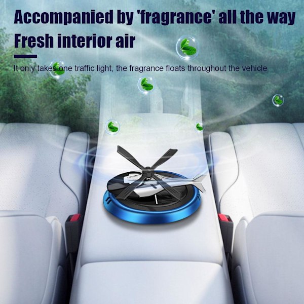 Solardriven Helikopter Luftfräschare Bil Flygplan Doftspridare Ornament♤ Red Gardenia one size