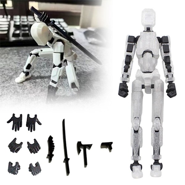 3D-utskrift DIY Pussel Dekompression Lyckliga 13 Full Leksak Mobil Soldat Block Docka Byggled G5e9 white one-size