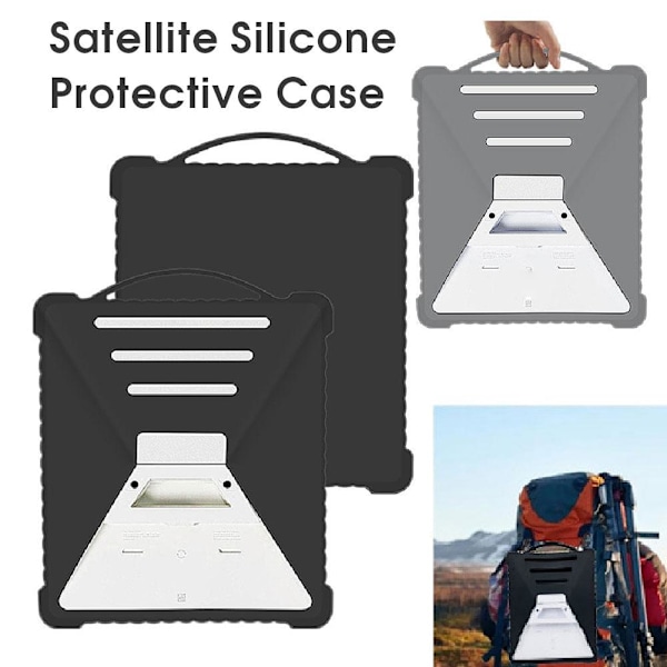Skyddande Silikonfodral för StarLink Mini Satellitdisk Fullständigt Skydd Varm Gray 1set