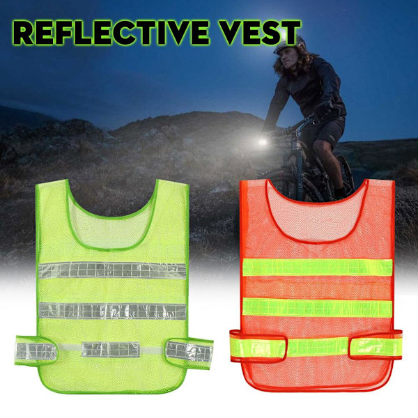 Reflexväst Löpning Säkerhetsvästar Jogging Cykel Kvällssport H red One size