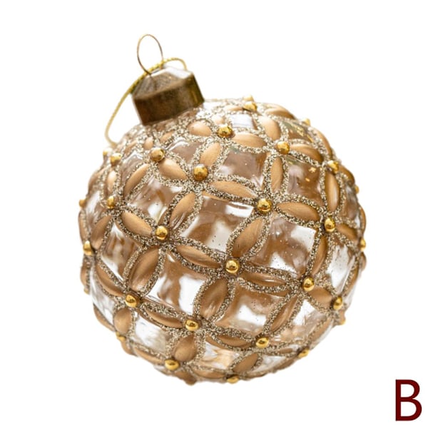 Julgranskulor i glas 8cm Julkulor Julgransprydnad Kulor Butiksfönster M3P1 A 1pcs