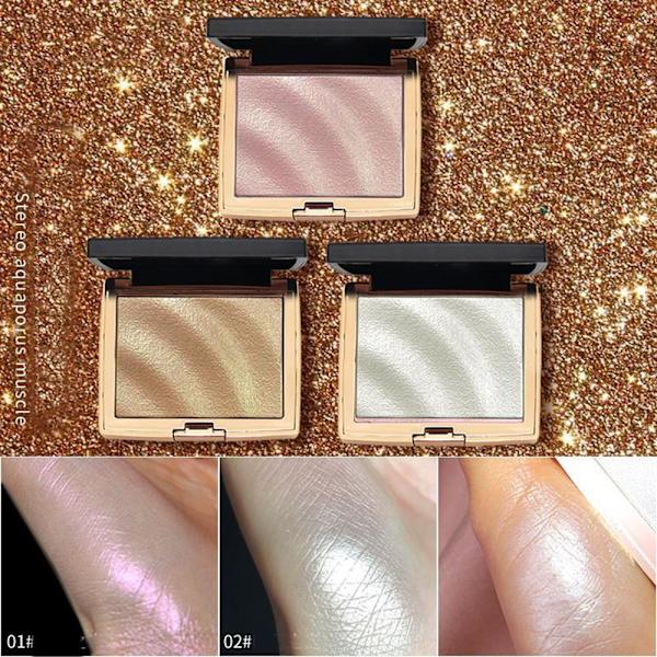 HOJO Highlighter Vattentät Glitter Highlighter Highliter Puder Kosmetisk Ansiktsbehandling För V9U8 3 # Confidence Light 10g