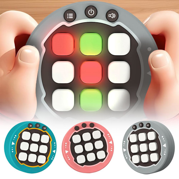 Tic Tac Toe Bolt Spel Handhållet Pussel Spelkonsol Brädspel Gray 1pcs