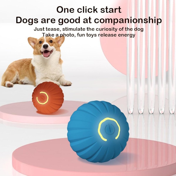 1x Smart Hundleksak Boll Elektronisk Interaktiv Leksak Rörlig Boll för Valp Katt K orange 1pcs