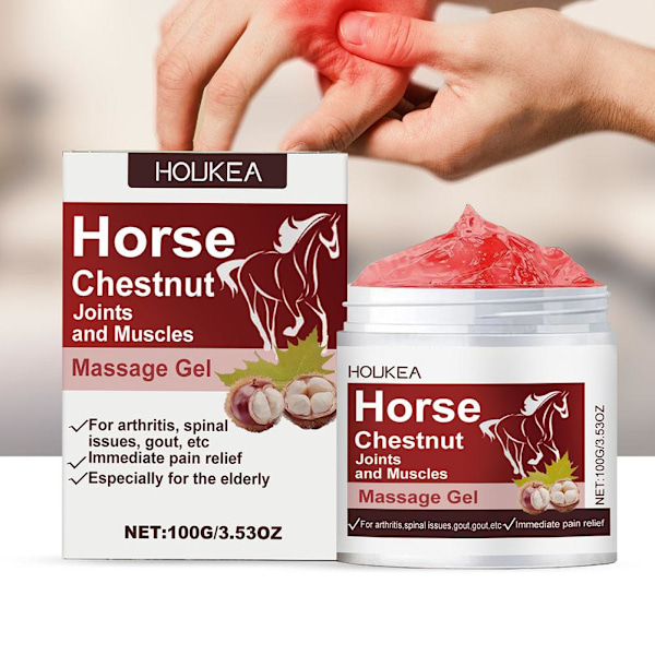 Hästkastanj Gelen för Leder & Muskler Massage 100g/3.53oz Smärtlindring G0O5