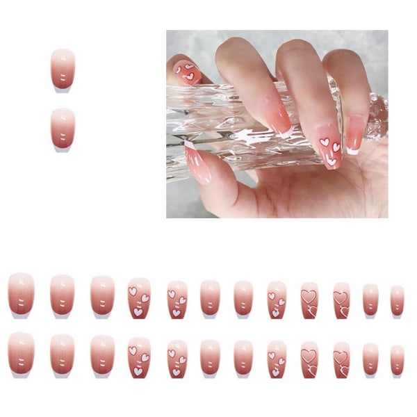 Nagelflingor utsmetade Avtagbar falska nagelbåge 4 one-size