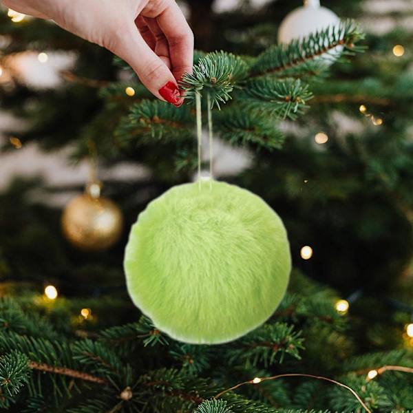 12 st Eleganta Gröna Mjuka Plyschbollar För Julgransfirande L8C7