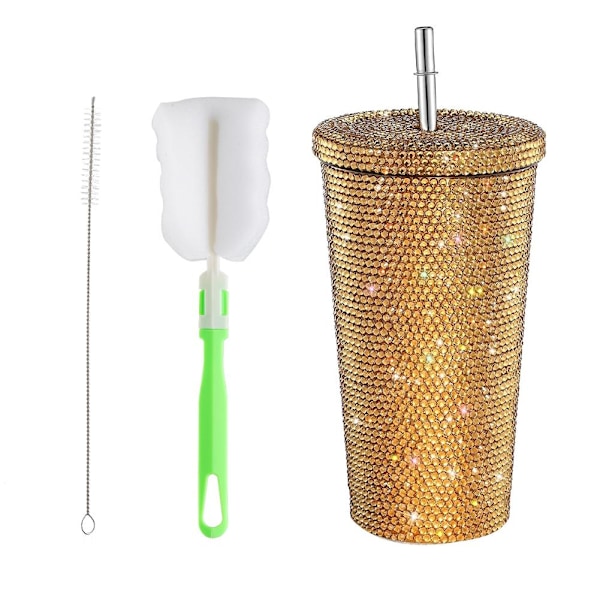 750 ml Blinkande Halmkopp med Spikad Bling Tumbler Prof Hot C3 colorful 750ml