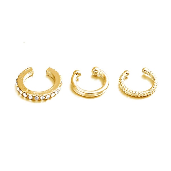 3st/set Dam Legering Örhänge Öronmudd Brosk Icke U4U7 W2I5 V3N1 ∫σ R6C4 Golden B